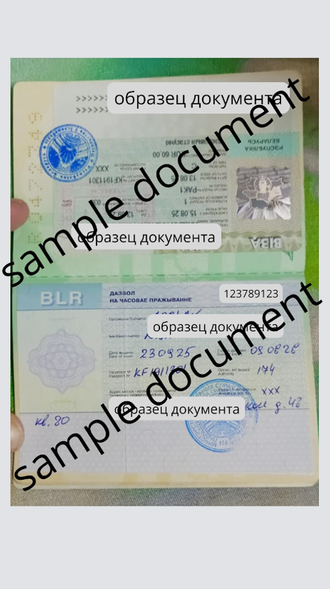 Belarus work visa + TRP